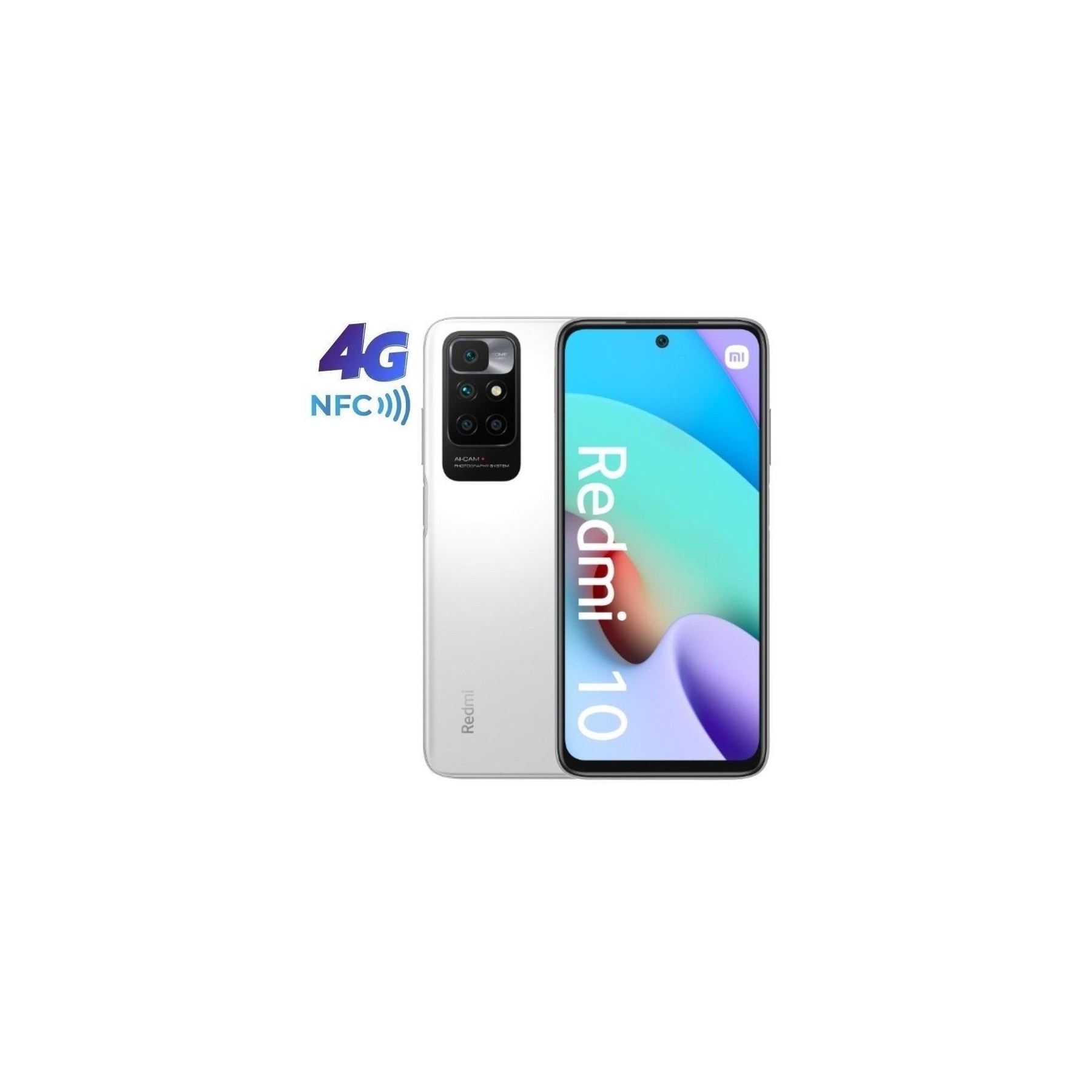 Smartphone xiaomi redmi 10 nfc 4gb/ 64gb/ 6.5'/ blanco guijarro