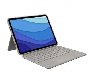 Funda con teclado logitech combo touch para tablets apple ipad pro 12.9'/ compatibilidad según especificaciones/ marrón arena