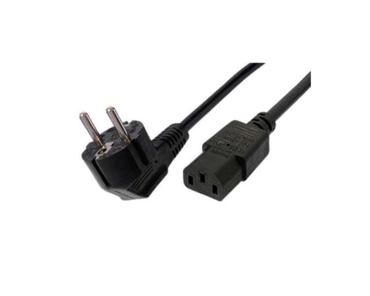 Cable alimentación 3go cpower/ schuko macho - c13 hembra/ 2m/ negro