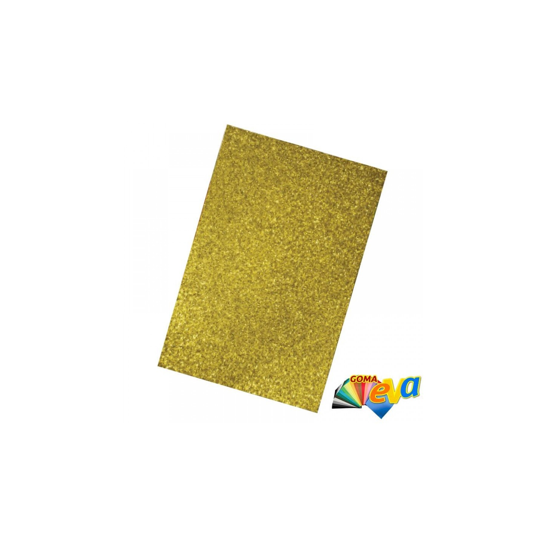 Hoja Goma Eva 40X60 Purpurina Oro