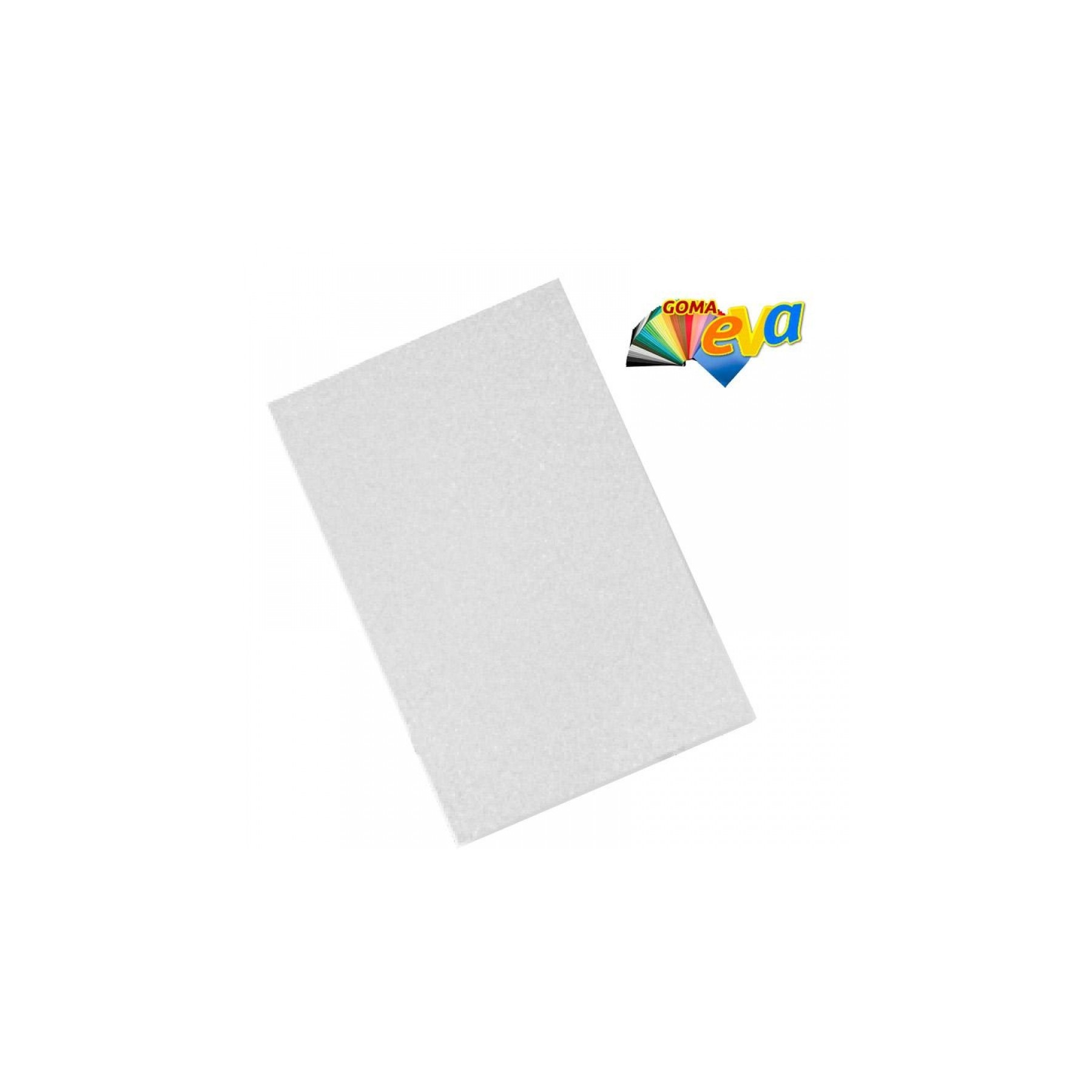 Hoja Goma Eva 40X60 Purpurina Blanca