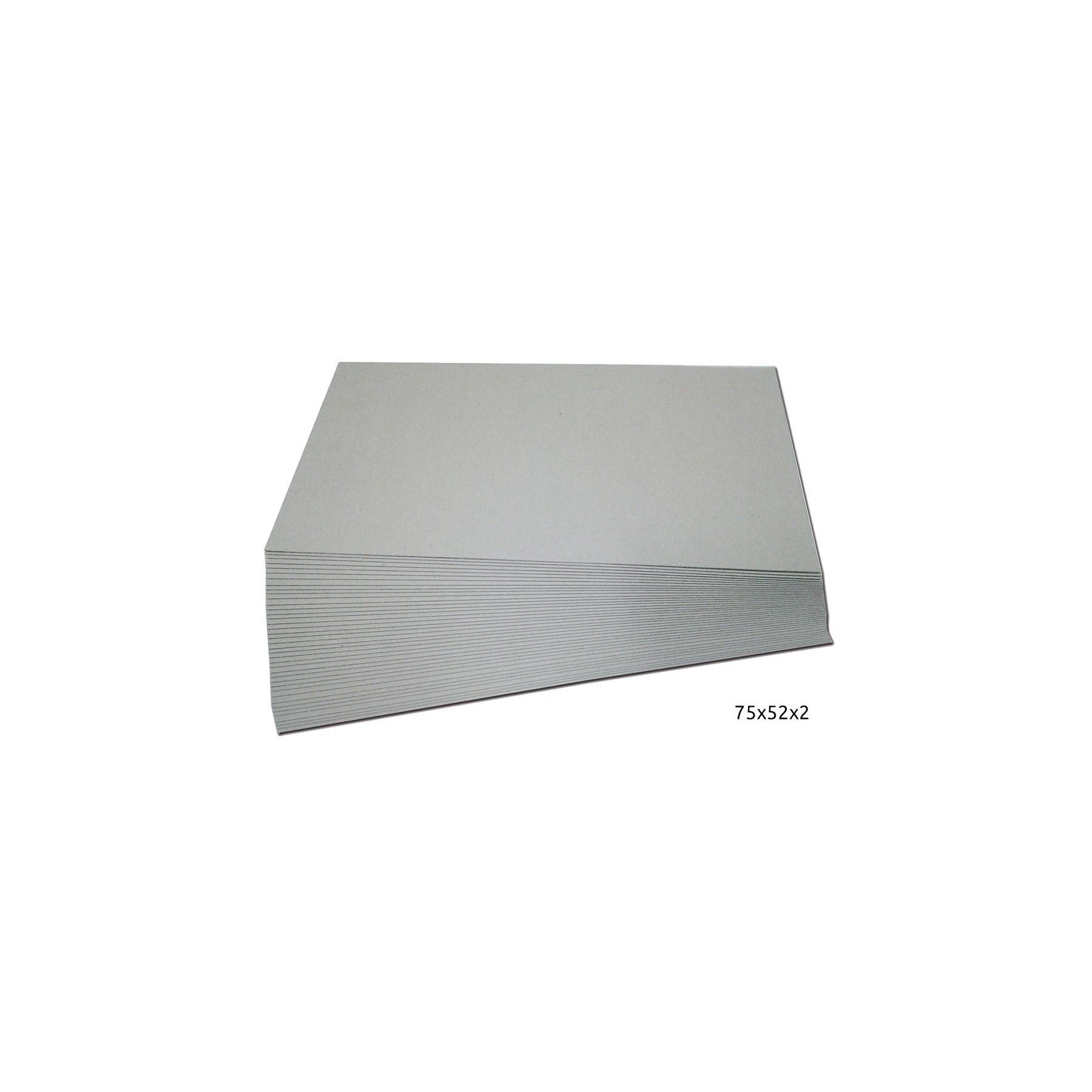 Cartón Piedra Gris 75X52,  2 mm Grosor