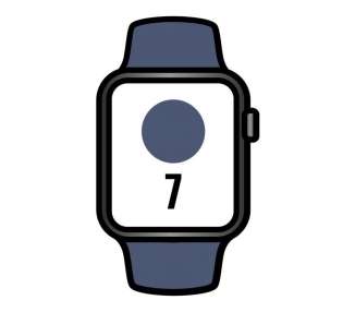 Apple watch series 7/ gps/ cellular/ 45 mm/ caja de acero grafito/ correa deportiva azul abismo