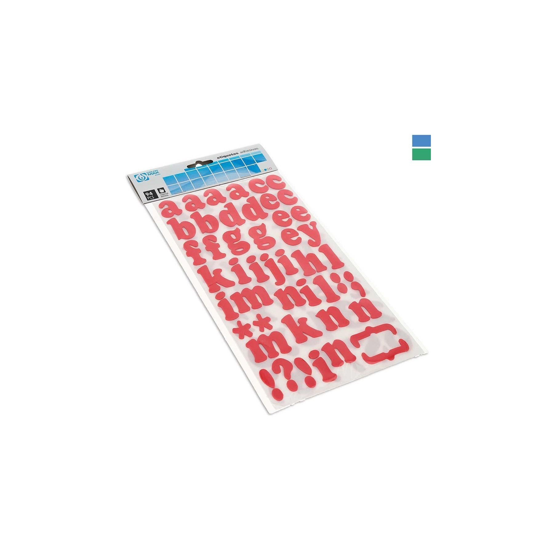Set Letras Numeros Adhesivos Goma Eva 3 Colores 94 Piezas