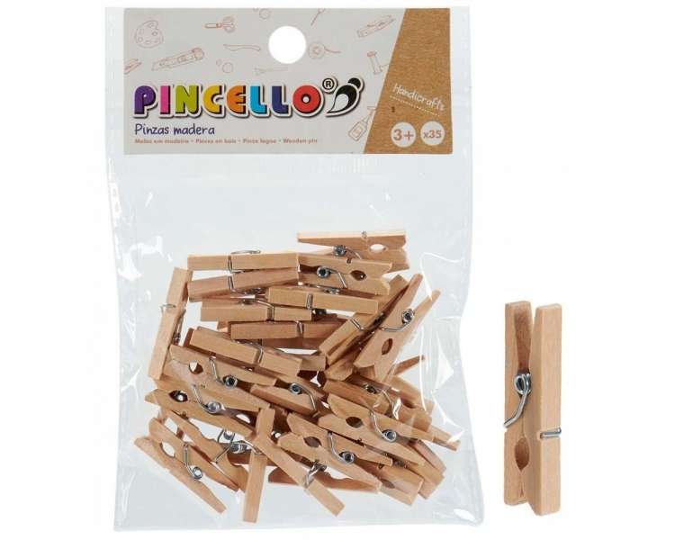 Set de 20 Mini Pinzas de madera Blancas - Comprar Online {My Karamelli}