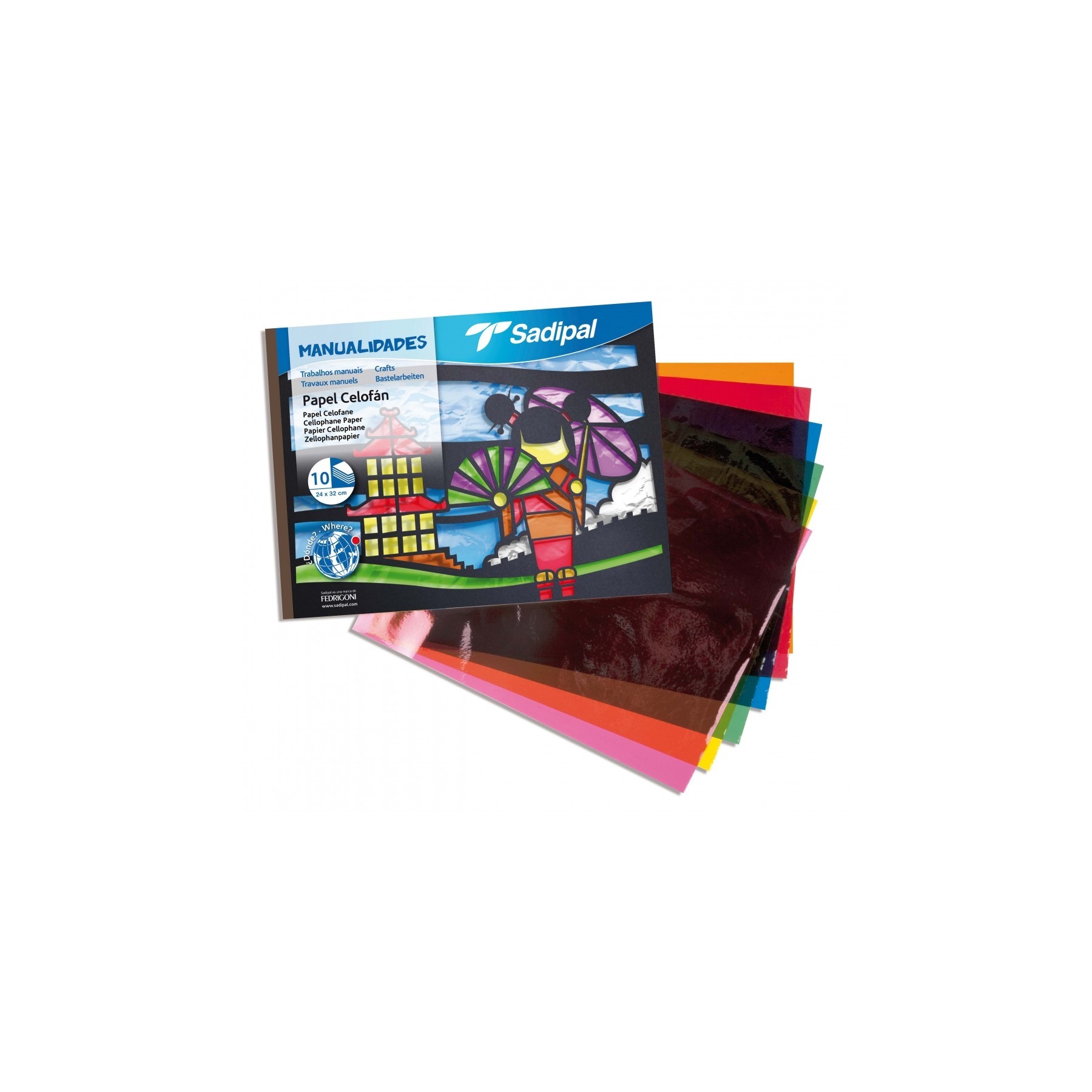 Bloc manualidades Papel Celofán 10 hojas