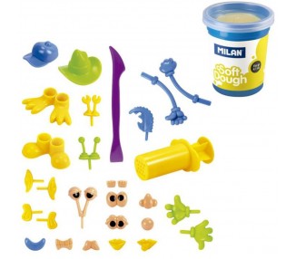 Maletín 4 Botes Pasta Blanda Milán Caras Divertido