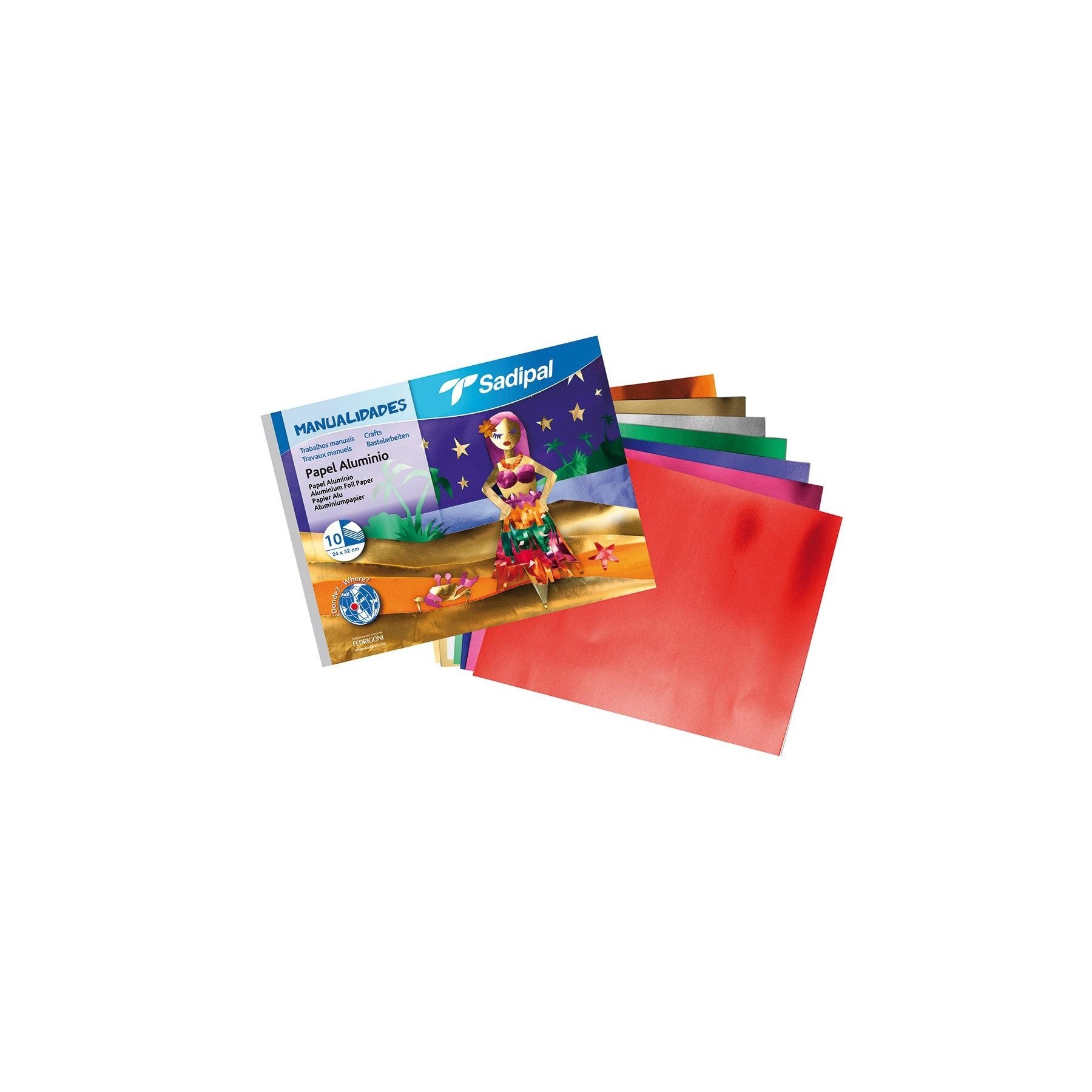 Bloc manualidades Papel metalizado 10 hojas