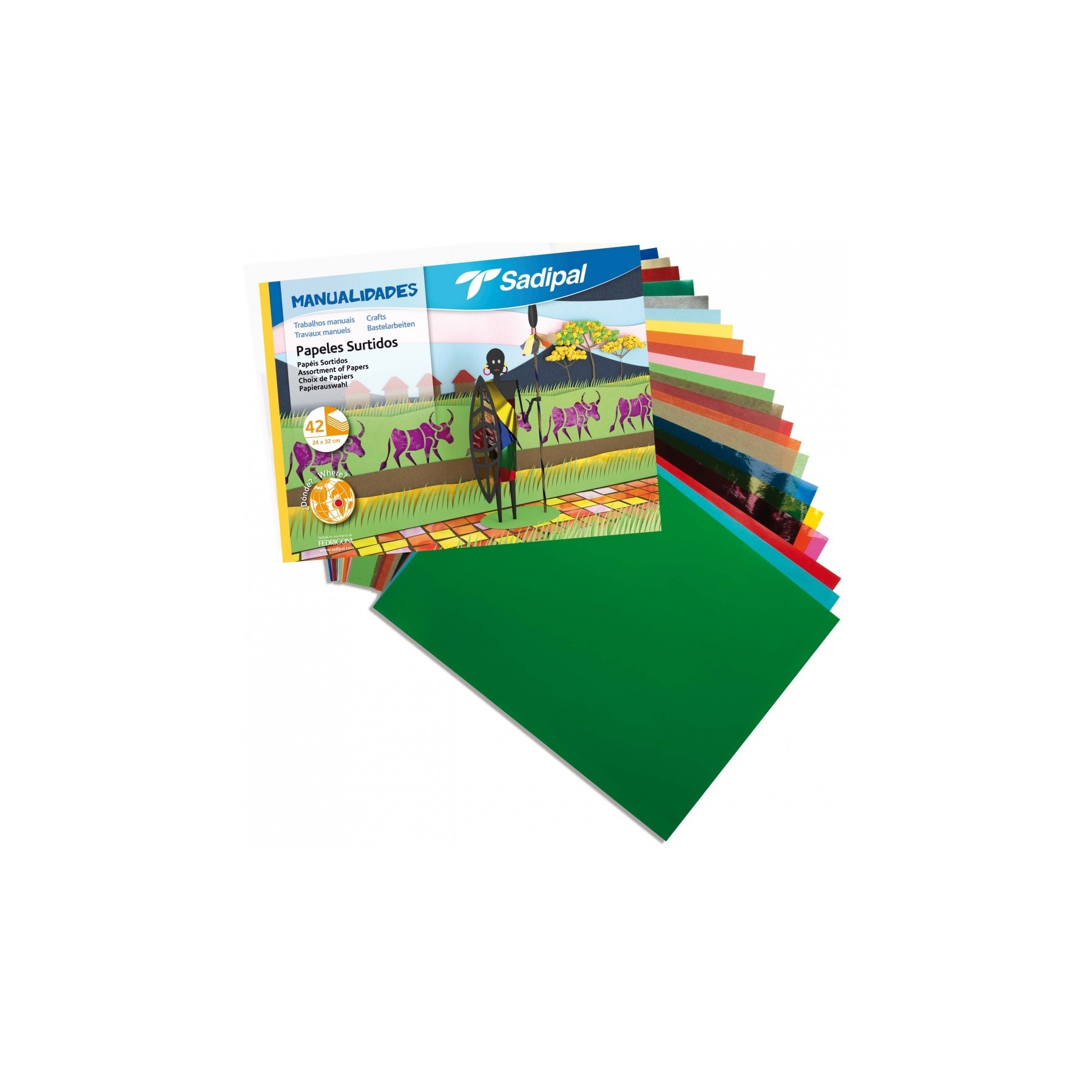 Bloc manualidades 42 Papeles surtidos