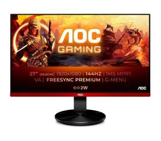 Monitor gaming aoc g2790vxa 27'/ full hd/ 1ms/ 144hz/ va/ multimedia/ negro y rojo