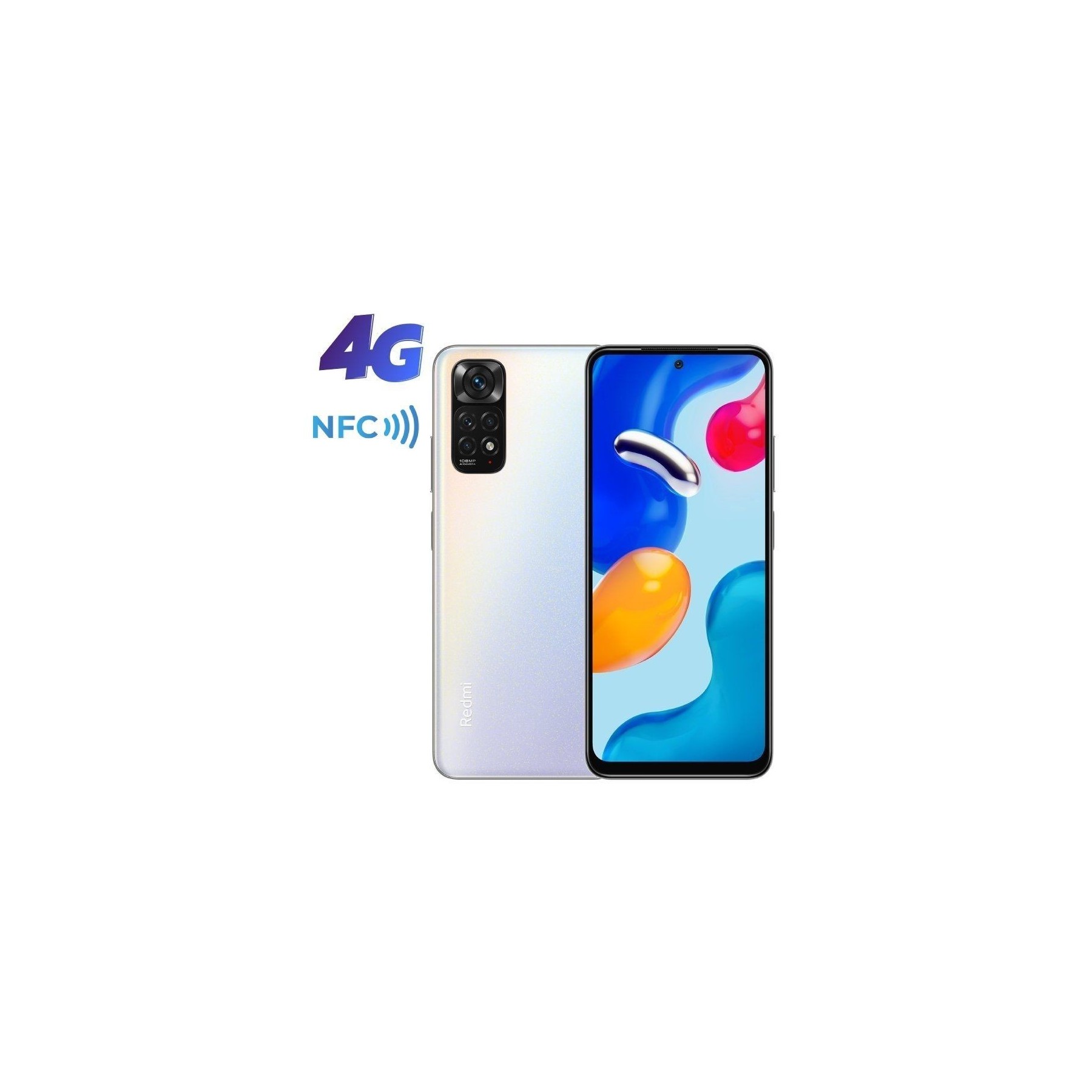 Smartphone xiaomi redmi note 11s nfc 6gb/ 128gb/ 6.43'/ blanco perla