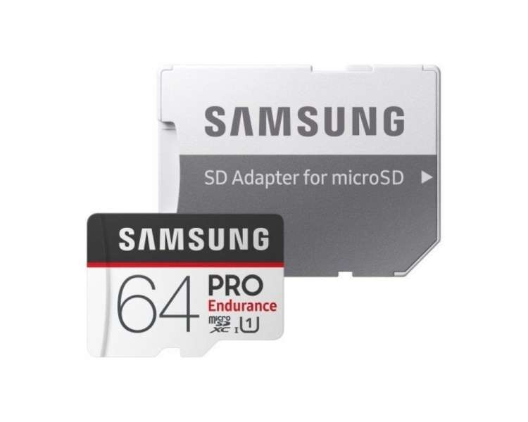 Tarjeta De Memoria Samsung Pro Endurance 64Gb Microsd Xc Con Adaptador Clase 10/100Mbs