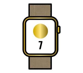 Apple watch series 7/ gps/ cellular/ 41 mm/ caja de acero oro/ correa milanesa en oro