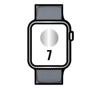 Apple watch series 7/ gps/ cellular/ 41 mm/ caja de acero en plata/ correa milanesa