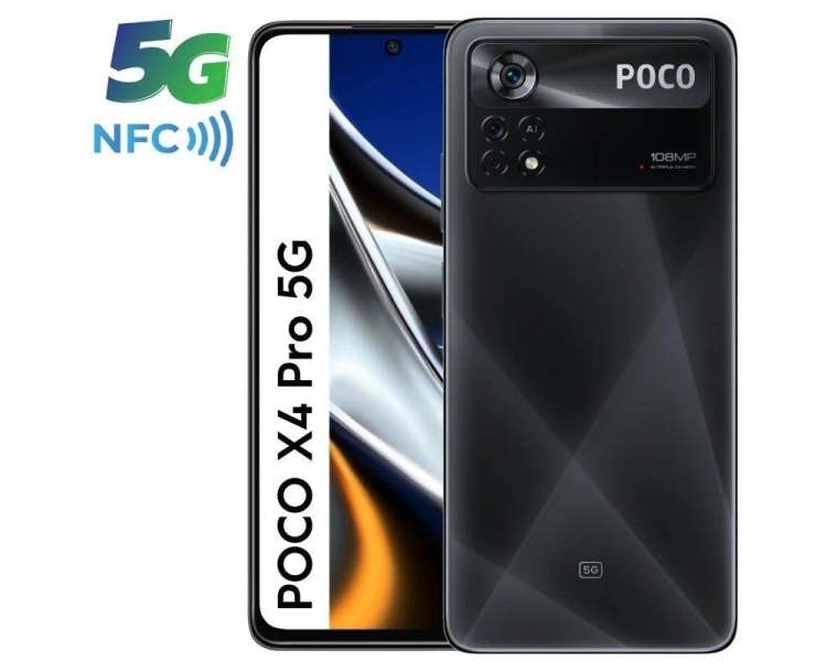 Smartphone xiaomi pocophone x4 pro nfc 8gb/ 256gb/ 6.67'/ 5g/ negro laser