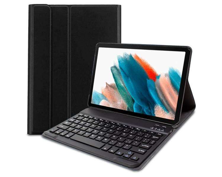Funda COOL para Samsung Galaxy Tab A8 X200 / X205 Polipiel Teclado Bluetooth Negro 10.5 pulg