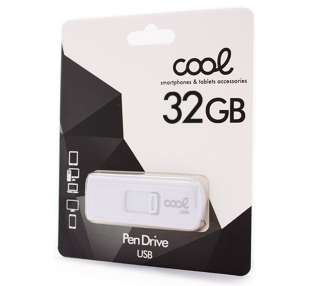 Memoria USB Pen Drive USB x32 GB 2.0 COOL Basic Blanco