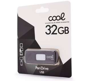 Memoria USB Pen Drive USB x32 GB 2.0 COOL Basic Negro