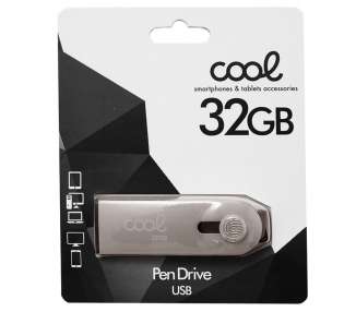 Memoria USB Pen Drive USB x32 GB 2.0 COOL Optimus Silver