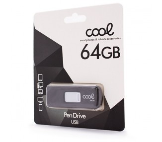 Memoria USB Pen Drive USB x64 GB 2.0 COOL Basic Negro