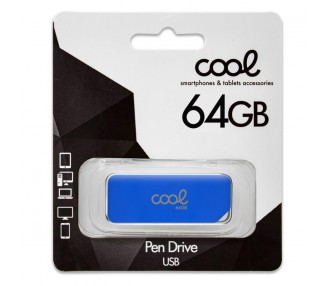 Memoria USB Pen Drive USB x64 GB 2.0 COOL Board Azul