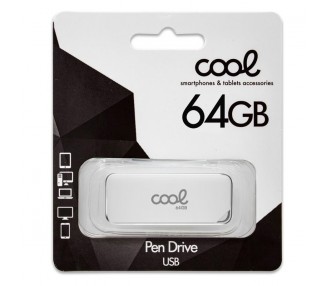 Memoria USB Pen Drive USB x64 GB 2.0 COOL Board Blanco