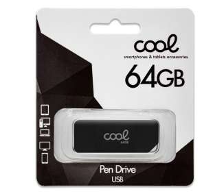 Memoria USB Pen Drive USB x64 GB 2.0 COOL Board Negro