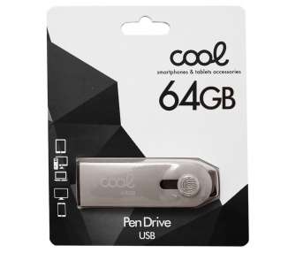 Pen Drive USB x64 GB 2.0 COOL Optimus Silver