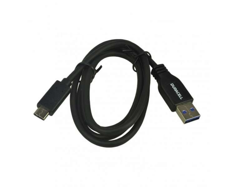Cable usb 3.0 tipo-c duracell usb5031a/ usb tipo-c macho - usb macho/ 1m/ negro