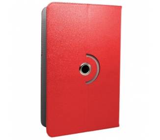 Funda COOL Ebook / Tablet 9.7 - 10 pulg Liso Rojo Giratoria (Panorámica)