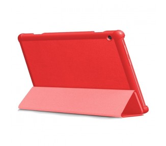 Funda COOL para Huawei Matepad T10s Polipiel Liso Rojo 10.1 pulg