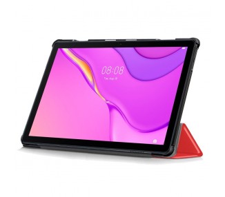 Funda COOL para Huawei Matepad T10s Polipiel Liso Rojo 10.1 pulg