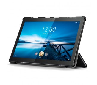 Funda COOL para Lenovo Tab M10 (TB-X505F / TB-X605F) Polipiel Liso Negro 10.1 pulg