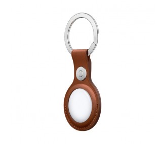 Llavero Protector COOL Compatible con AirTag Polipiel Marrón