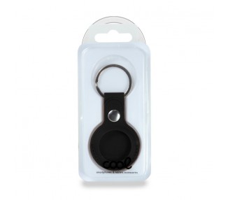 Llavero Protector COOL Compatible con AirTag Polipiel Negro