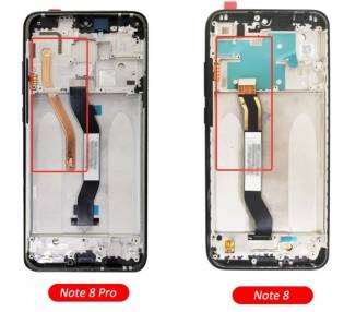 Kit Reparación Pantalla Para Xiaomi Redmi Note 8 Pro Con Marco Azul