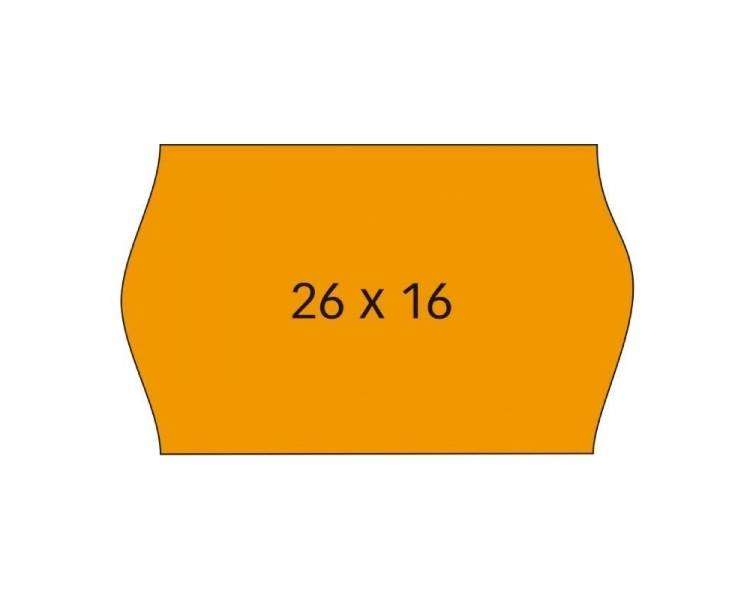 Etiquetas adhesivas en rollo apli 101719/ 26 x 16mm/ pack de 6 rollos/ naranja