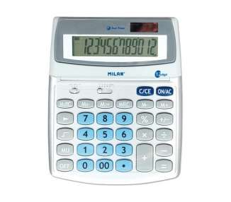 Calculadora milan 152512bl/ gris