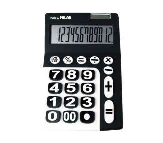 Calculadora milan 150912kbl/ negra y blanca