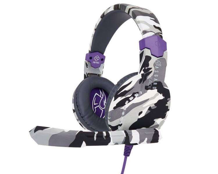 Auriculares gaming con micrófono fr-tec asgard skadi/ jack 3.5/ purpura