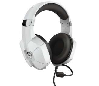 Auriculares gaming con micrófono trust gaming gxt 323w carus/ jack 3.5/ blancos
