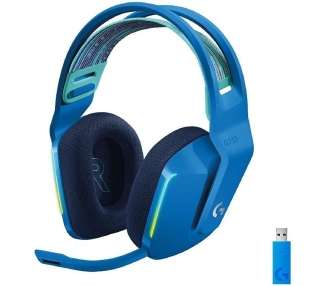 Auriculares gaming con micrófono inalámbricos logitech g733/ usb/ radiofrecuencia/ azul