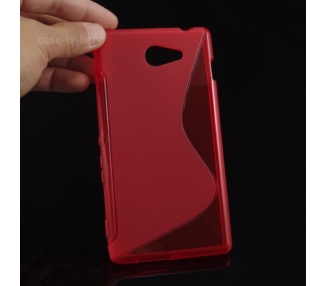 Funda Gel Tpu S-Line S Line Para Sony Xperia M2 S50H Color Rojo Roja