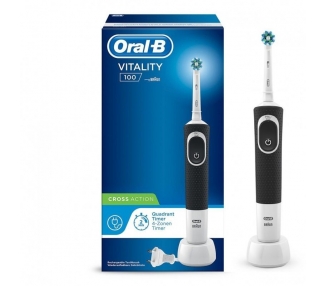 pEl cepillo de dientes electrico recargable Oral B Vitality 100 CrossAction ofrece una limpieza clinicamente probada mas intens