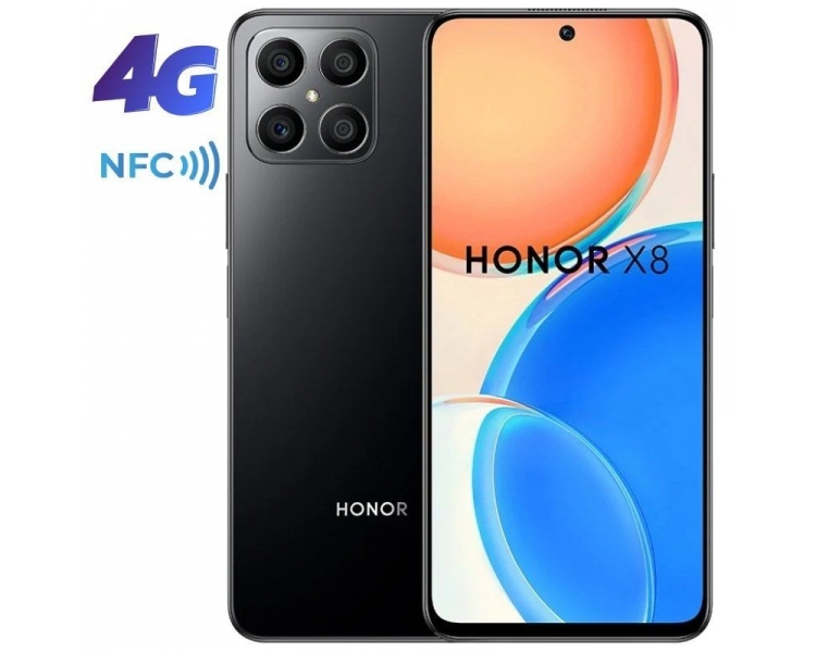 Smartphone Honor X8 6GB 128GB 6.7" Negro Noche