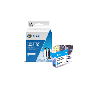Cartucho de Tinta G&G Compatible para BROTHER LC3213/LC3211 CYAN- REEMPLAZA LC3213C/LC3211C