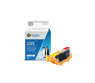 Cartucho de Tinta G&G Compatible para CANON CLI521 CYAN- REEMPLAZA 2934B001