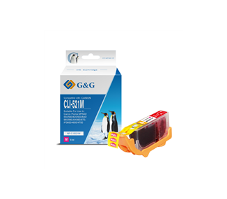 Cartucho de Tinta G&G Compatible para CANON CLI521 MAGENTA- REEMPLAZA 2935B001