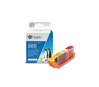 Cartucho de Tinta G&G Compatible para CANON CLI551XL AMARILLO- REEMPLAZA 6446B001/6511B001