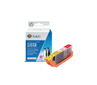 Cartucho de Tinta G&G Compatible para CANON CLI551XL MAGENTA- REEMPLAZA 6445B001/6510B001